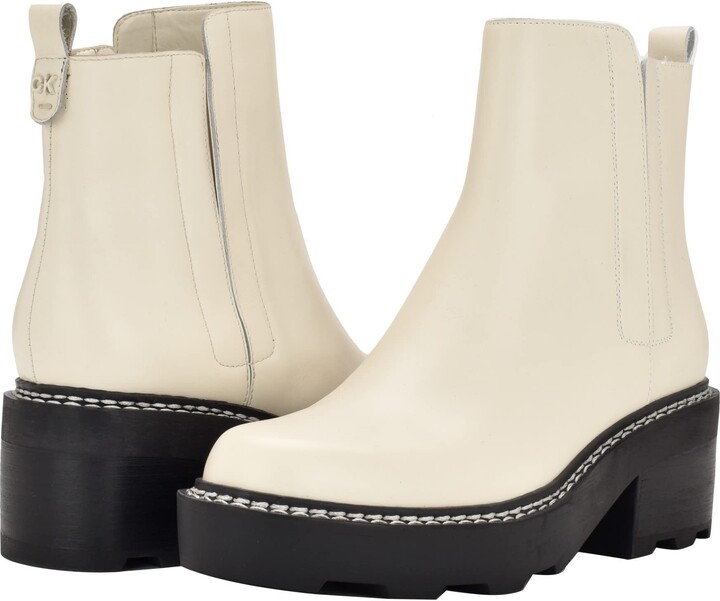 Calvin Klein Women's White Ankle Boots | ShopStyle