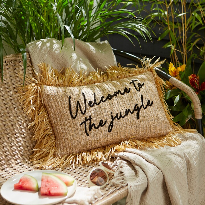 Dunelm Welcome To the Jungle Rectangular Outdoor Cushion Cover