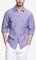 Thumbnail for your product : Express Linen-Cotton Two Pocket Shirt
