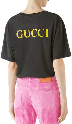 Gucci AC/DC Print Cotton T-Shirt