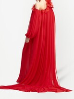 Thumbnail for your product : Oscar de la Renta One-Shoulder Floral Applique Gown