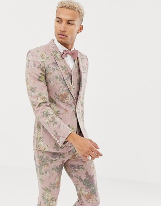 Men Floral Print Suit - ShopStyle