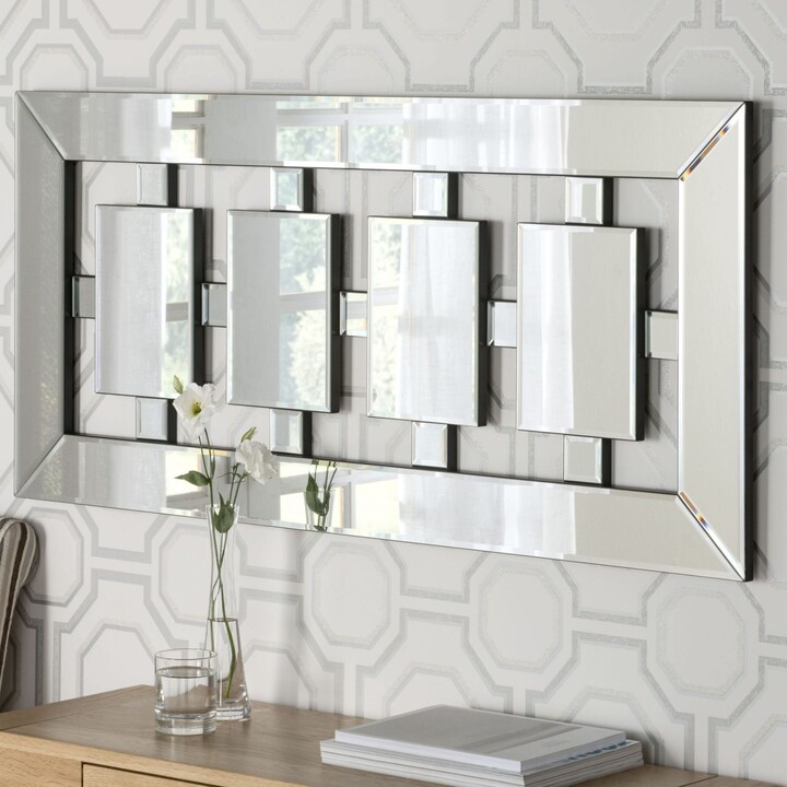 Dunelm Yearn Art Deco Wall Mirror Black ShopStyle