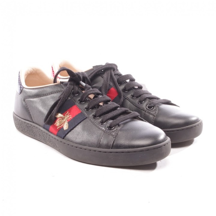 gucci ace trainers black