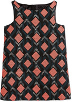 Thumbnail for your product : Milly Minis Sleeveless Diamond Jacquard Shift Dress, Multicolor, Size 4-7