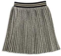 Little Marc Jacobs Girl's Pleated Metallic Skirt