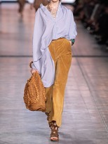 Thumbnail for your product : Alberta Ferretti High Waist Suede Pants