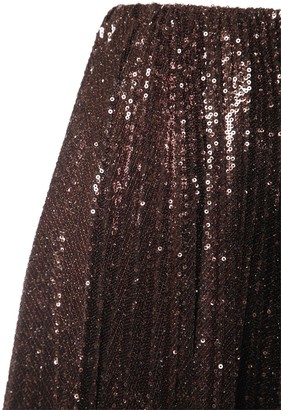 Ralph Lauren Collection Pleated Sequined Tulle Midi Skirt