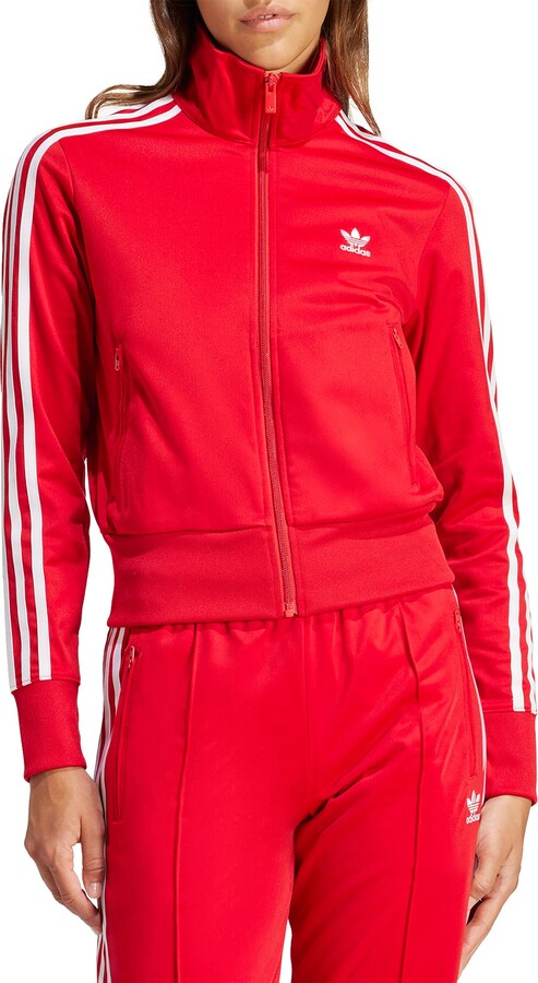 adidas Women's Adicolor Classics Firebird Track Jacket, Small, Better Scarlett