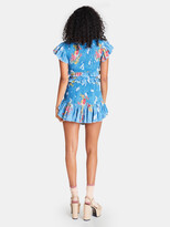 Thumbnail for your product : LoveShackFancy Sonora V-Neck Flutter Sleeve Mini Dress
