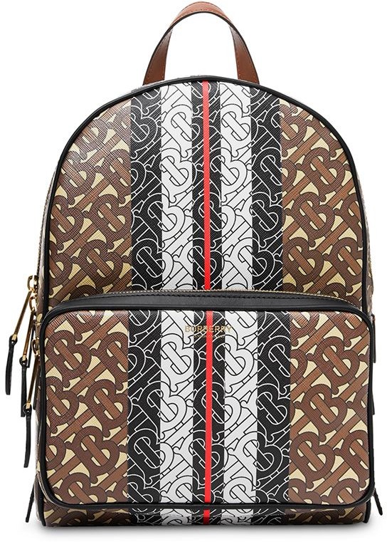 BURBERRY: The Barrel bag in e-canvas with monogram - Brown