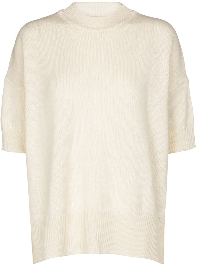 women's short sleeve cashmere sweater