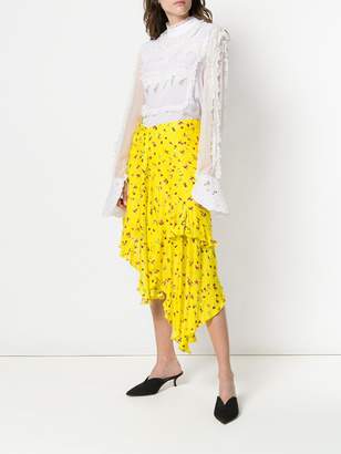 Preen by Thornton Bregazzi asymmetric floral skirt