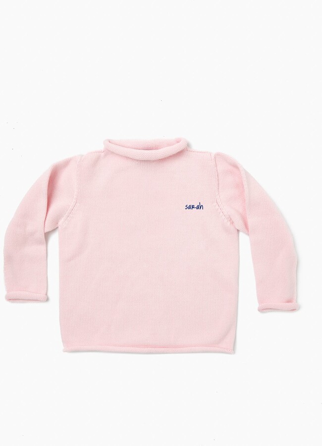 A Soft Idea Pink Roll Neck Sweater