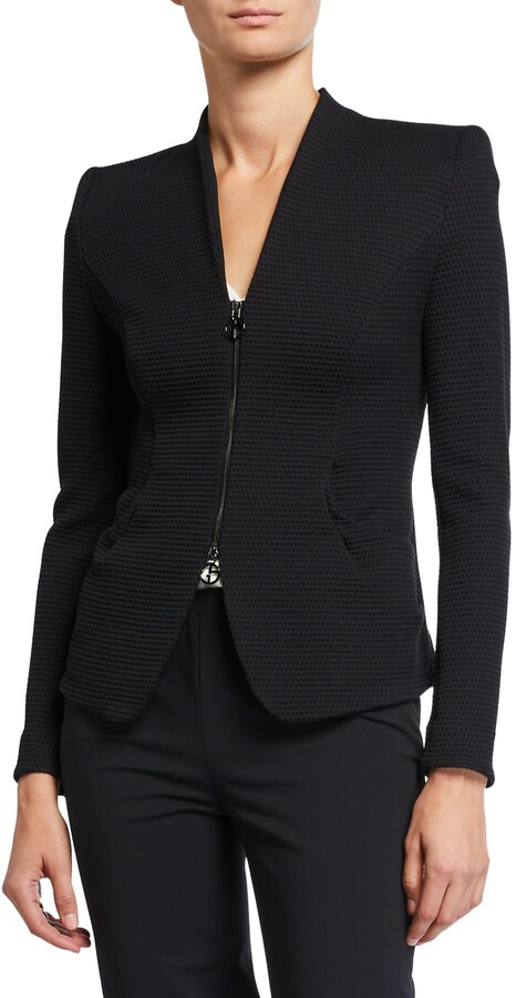 black textured blazer