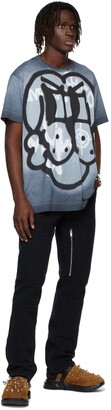 Givenchy Grey & Blue Chito Edition Oversized T-Shirt