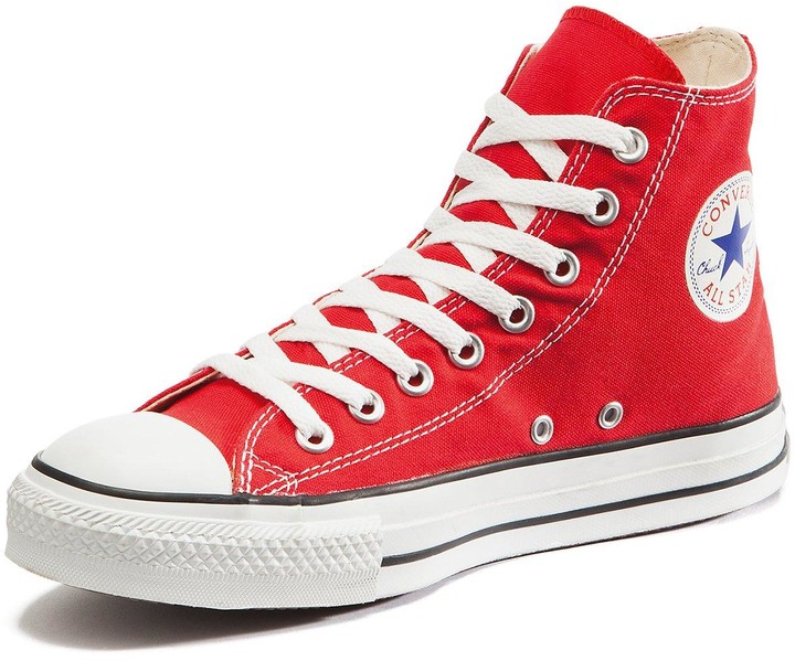 red converse trainers