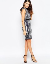 Thumbnail for your product : French Connection Spotlight Boa Highneck Dress