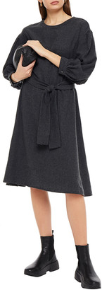 American Vintage Belted Cotton-blend Flannel Dress
