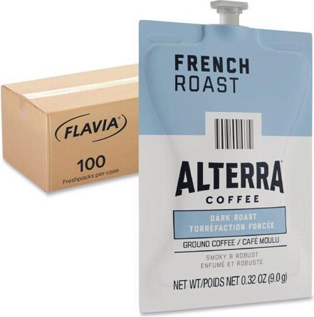 Lavazza Alterra French Roast Coffee Freshpack 100/Carton 48010