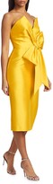 Thumbnail for your product : Badgley Mischka Scupture Bow-Front Strapless Dress