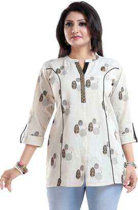 RupaliOnline - designer tops kurtis indian pakistani cotton long tunics