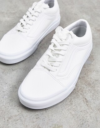 Vans White Leather Shoes For Men | Shop 