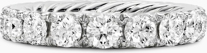 David Yurman DY Eden Eternity Band Ring in Platinum with Diamonds | Women's | Size 7