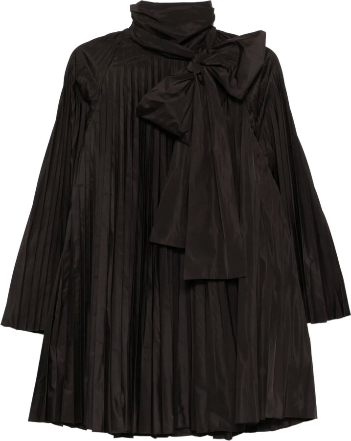P.A.R.O.S.H. Pleated Bow-Detail Dress
