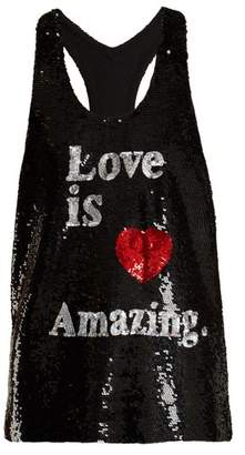 Ashish Love is Amazing sequin-embellished silk top