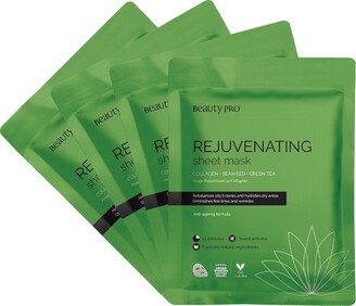 BeautyPRO Rejuvenating Collagen Sheet Mask With Green Tea Extract - Pack of 4
