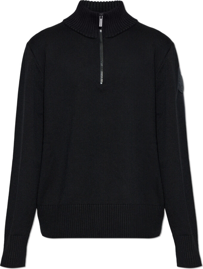 Canada Goose Sweater With A Stand-up Collar And Zip Fastening  - Black