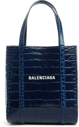 Balenciaga Extra Extra Small Everyday Croc Embossed Calfskin Tote