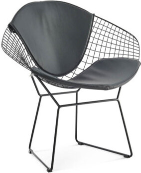 Latitude Run Diamond Chair Black Frame