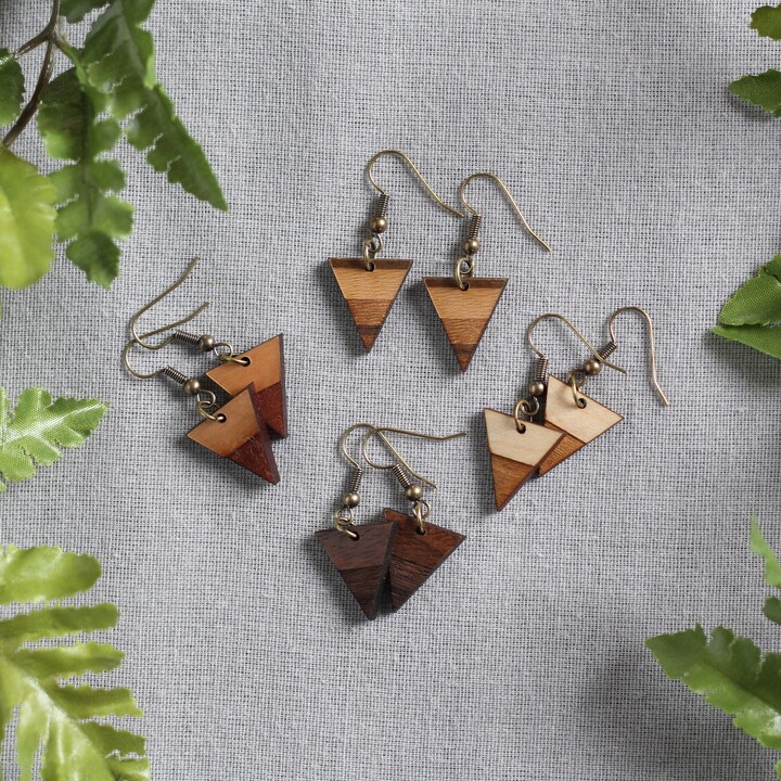Handmade Wooden Jewelry | Brenda Earrings