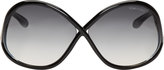 Thumbnail for your product : Tom Ford Black Oversized Figure 8 Sunglasses