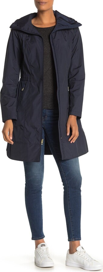 Cole Haan Packable Hooded Rain Jacket
