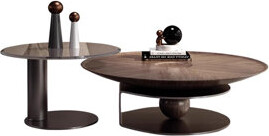 Bkoksety Modern Light Luxury Round Tea Table Combo