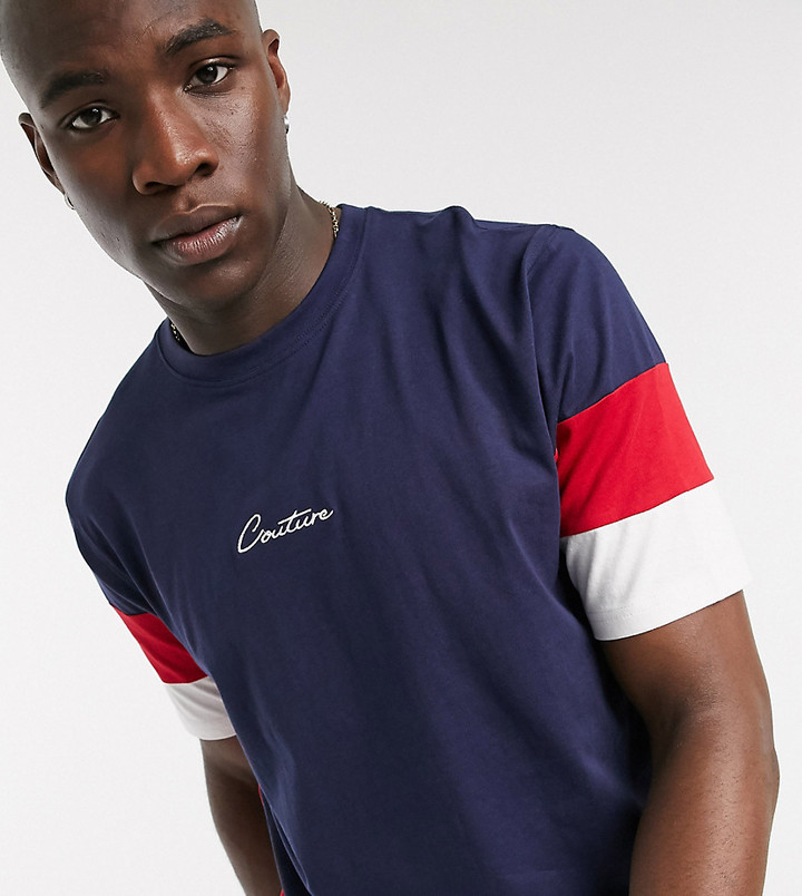 men cut and sew panel sweatshirt