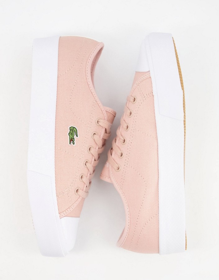 Lacoste zaine plus grand sneakers in pink - ShopStyle