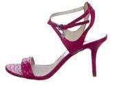 Thumbnail for your product : MICHAEL Michael Kors Embossed Ankle-Strap Sandals