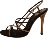 Thumbnail for your product : D&G 1024 D&G Black Leather Sandals