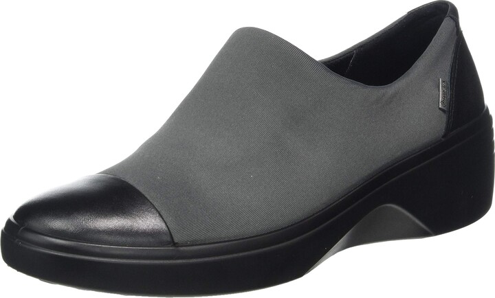 black wedge loafers uk