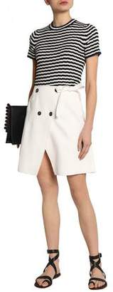 Proenza Schouler Cotton And Wool-Blend Wrap Mini Skirt