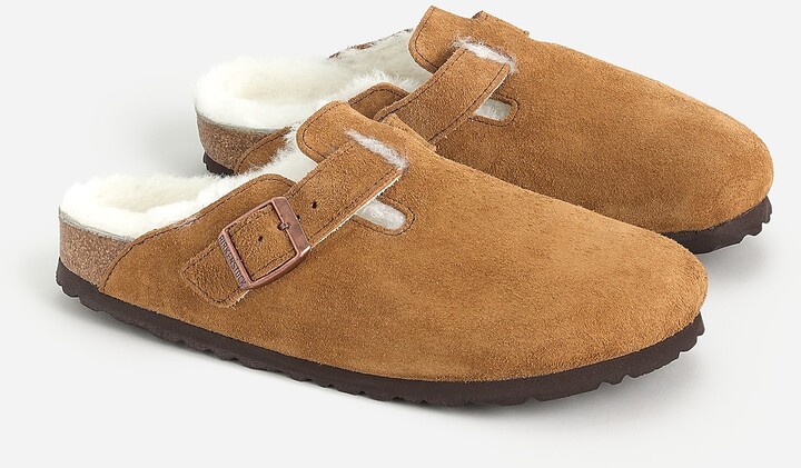 shearling slip ons