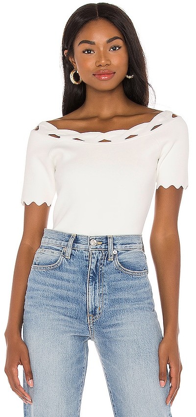 milly scallop top