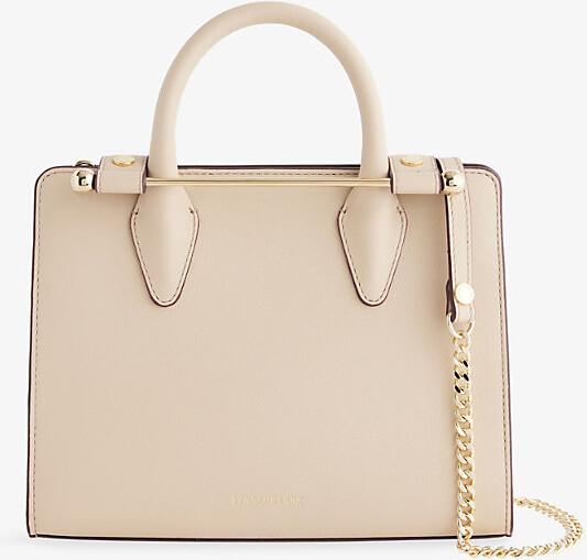 Strathberry Womens Oat Mini Leather Tote Bag