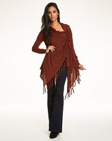 Thumbnail for your product : Le Château Knit & Fringe Poncho