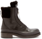Thumbnail for your product : Chloé Roy Shearling-lined Leather Boots - Black