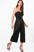 Thumbnail for your product : boohoo Bandeau Bow Front Culotte Jumpsuit